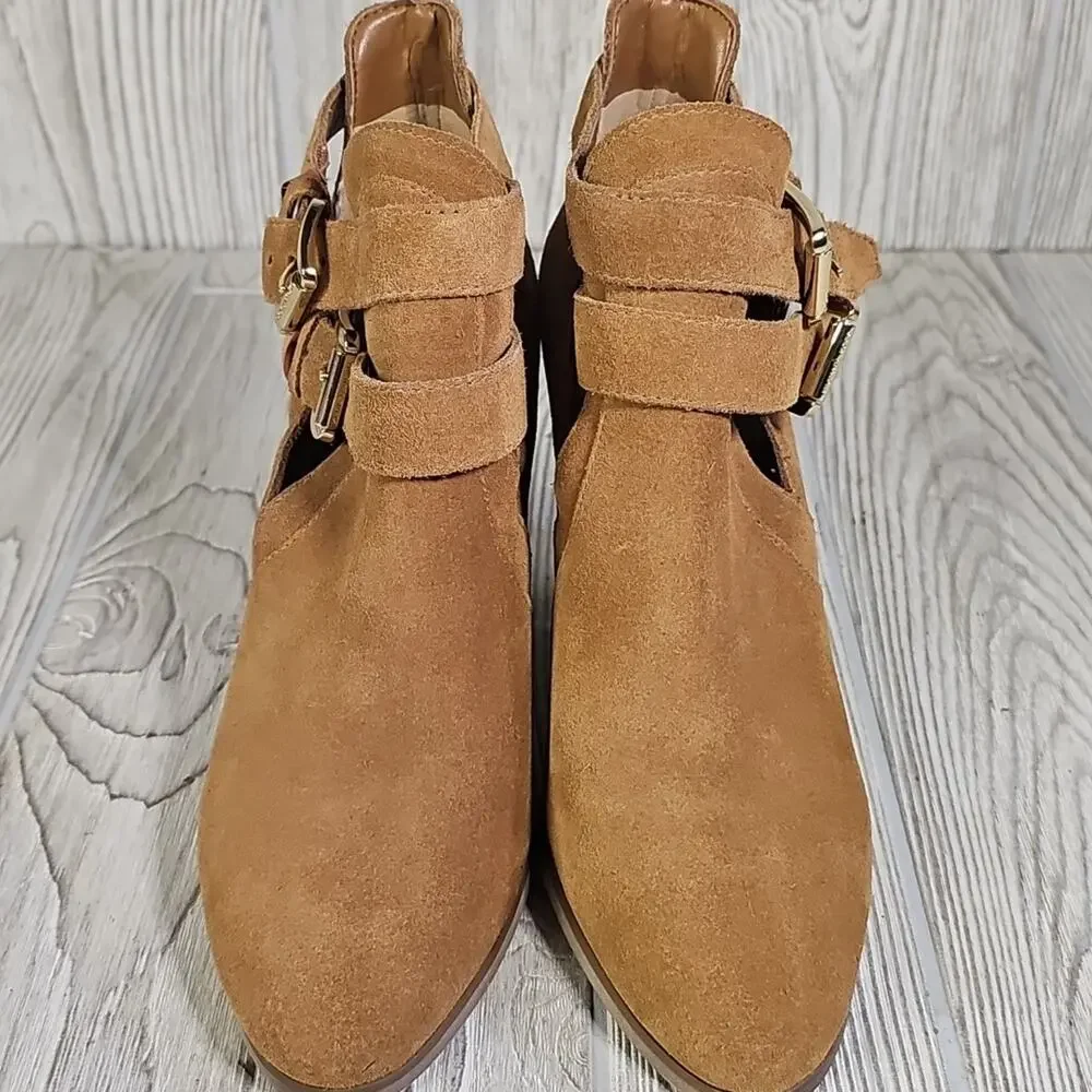 Michael Kors Walden Suede Leather Ankle Boots Womens Size 6